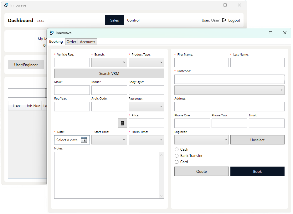 Windscreen Manager Application Interface